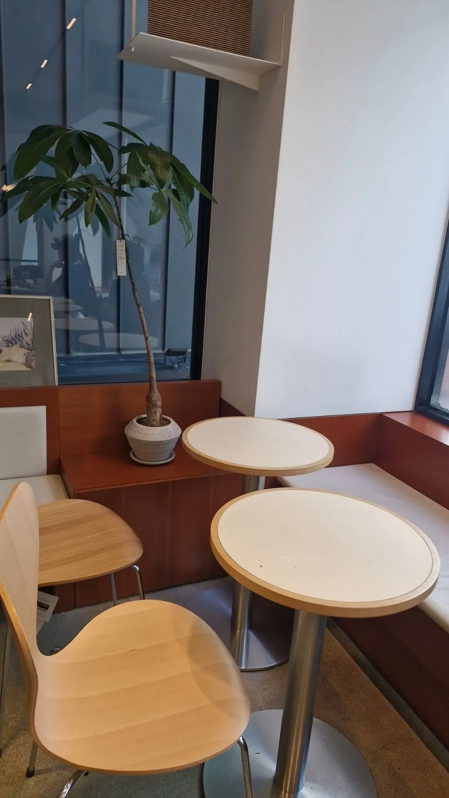 First floor of the bakery café filled with the smell of fresh bread