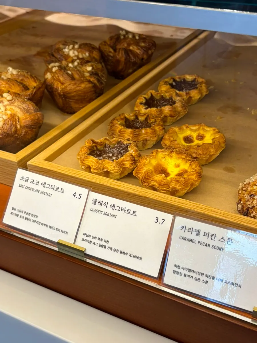 Menu lineup showing decaf and non-coffee options