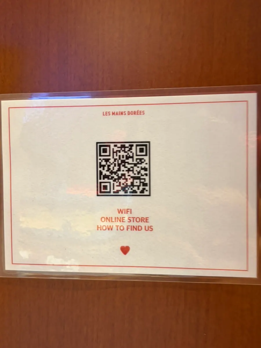 QR code sign for Wi-Fi connection