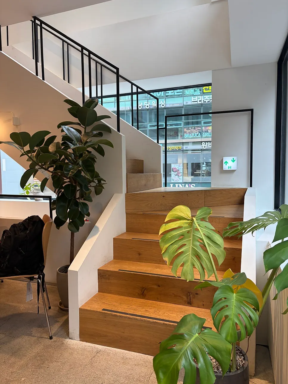 Staircase area leading up to Lemangdoré's 2nd floor