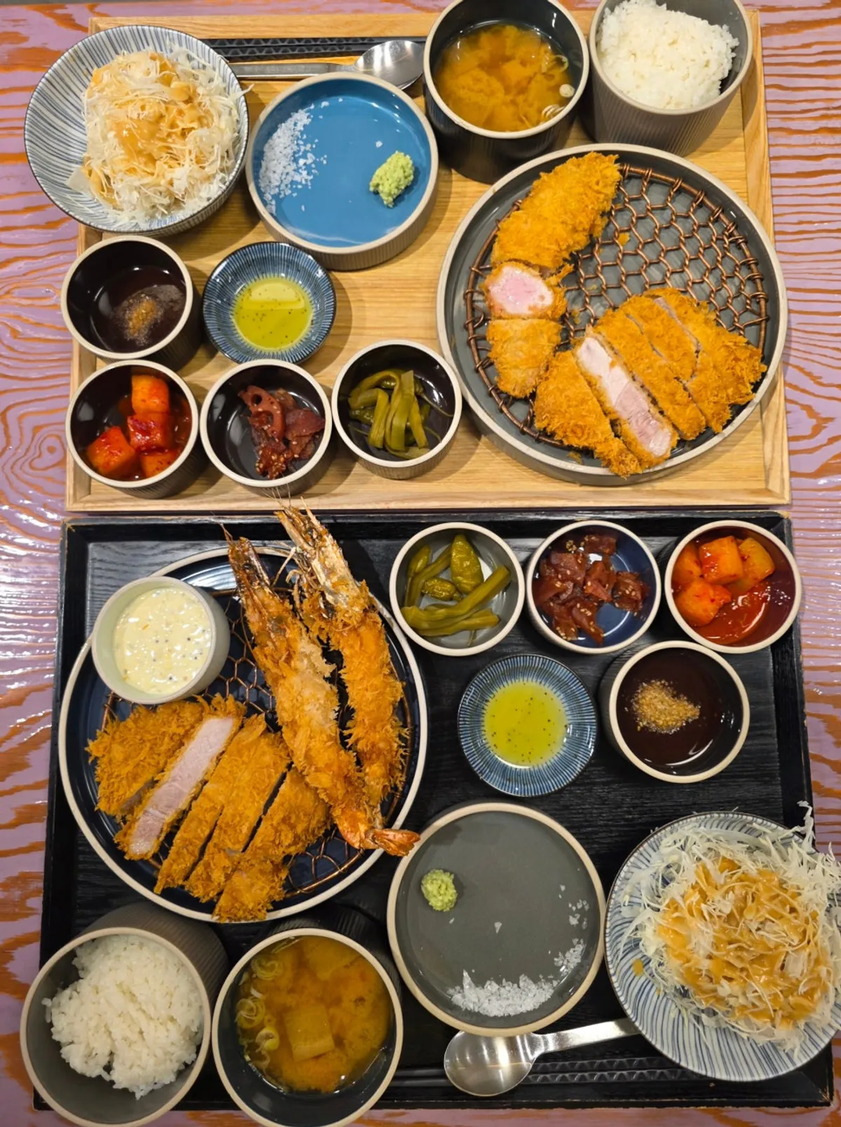 Half-and-half table setting of premium special loin and tenderloin