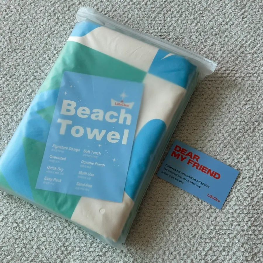 Large Lifeclue Beach Towel used for travel