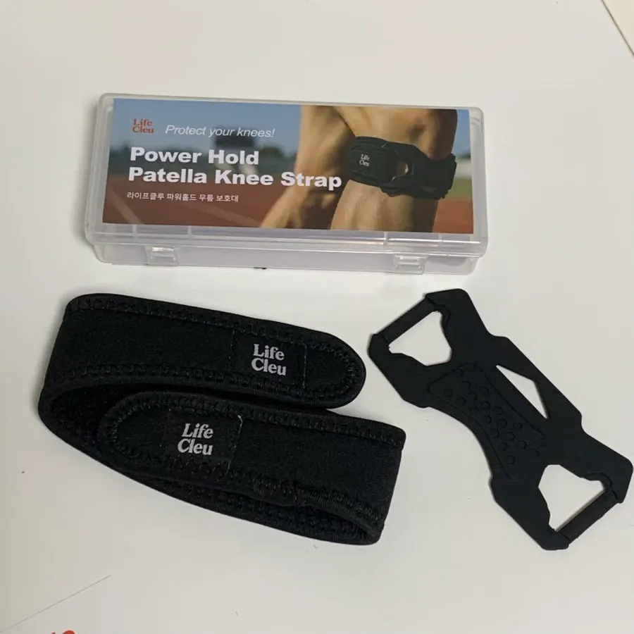 Lifeclue patella knee band worn by the family