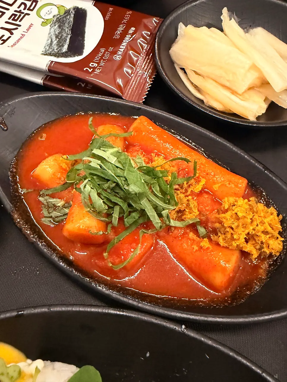 A plate of Rigo Susan's standard side dishes