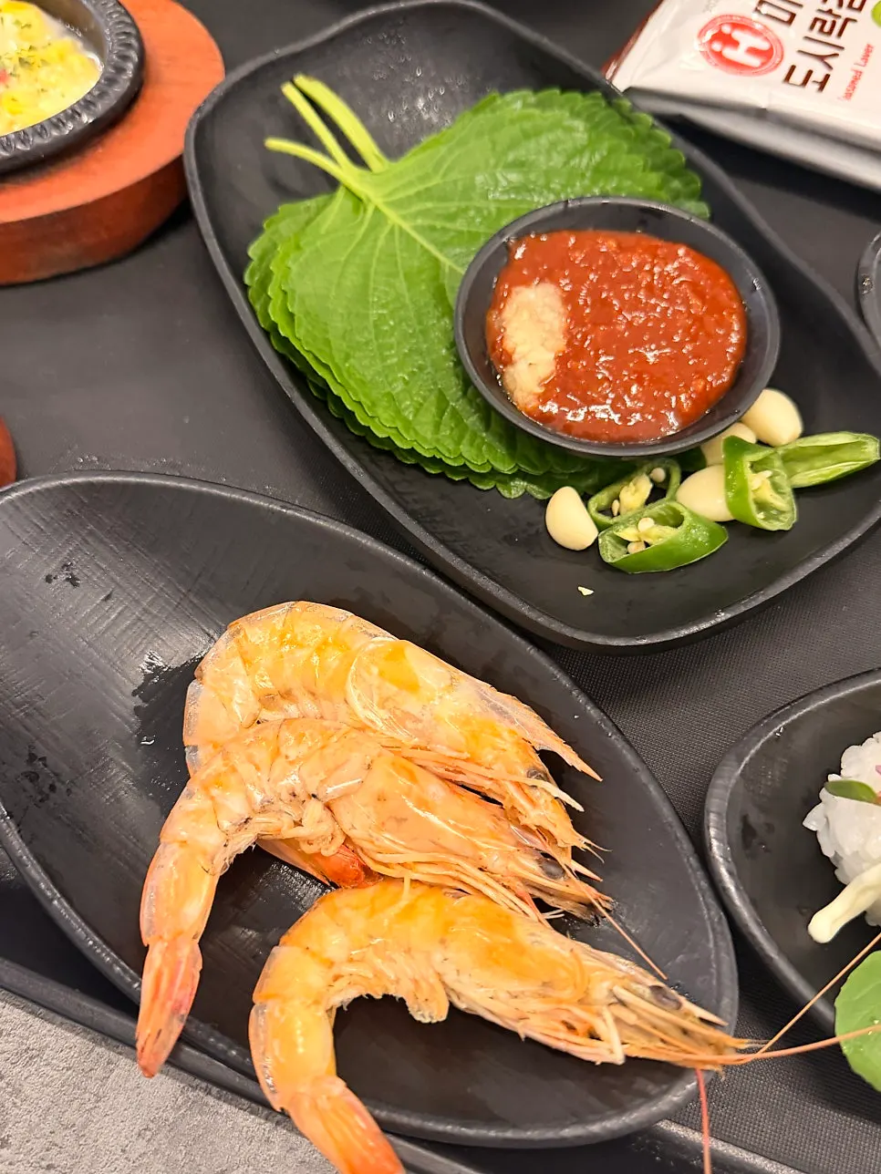 Table filled with standard side dishes