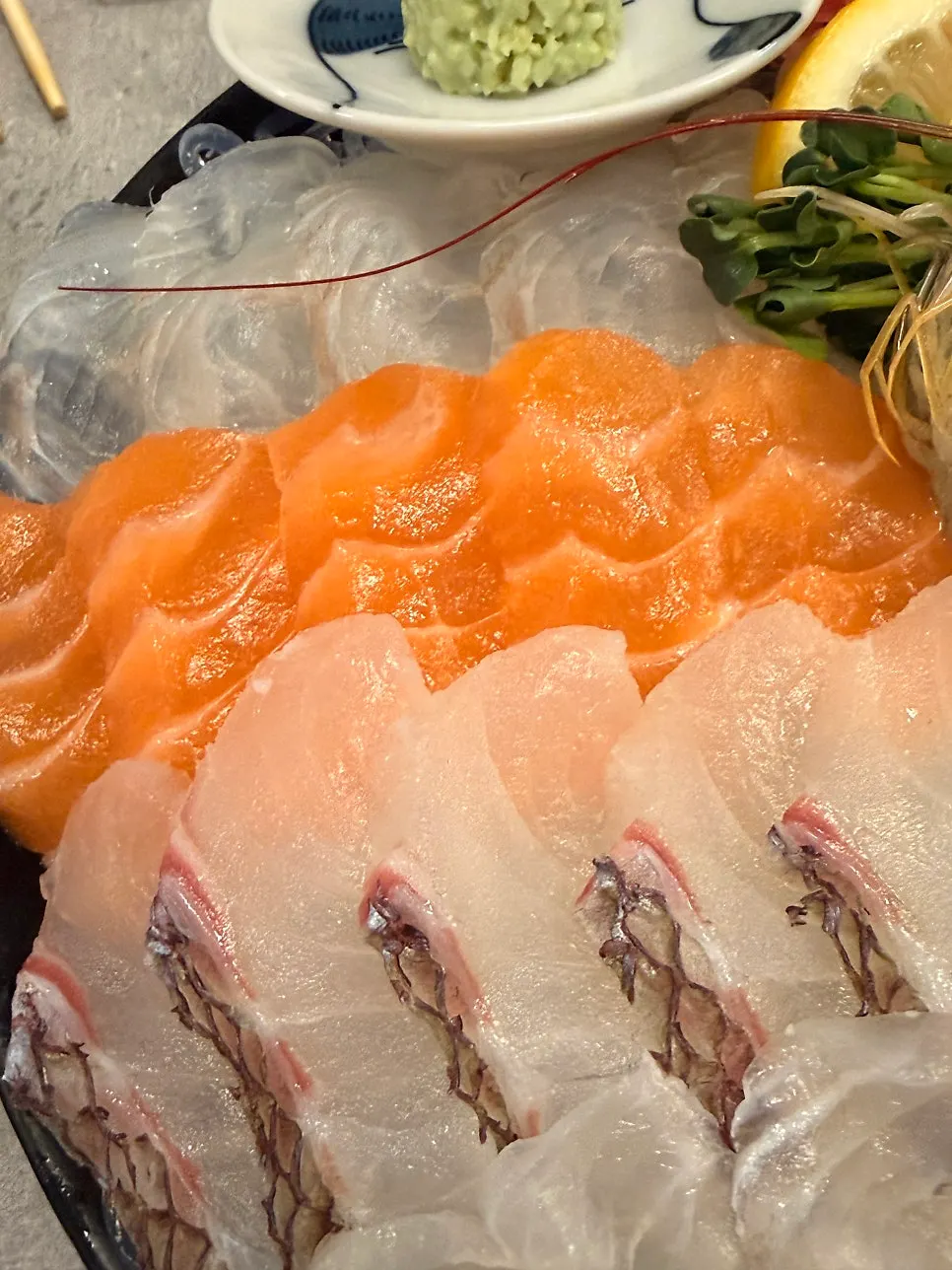 A chewy piece of aged sashimi