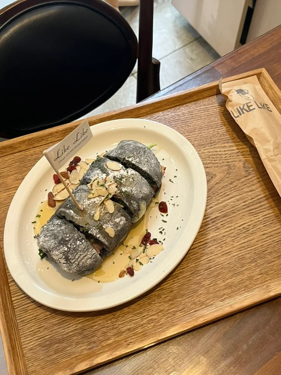 Honey bacon cheese panini on a plate