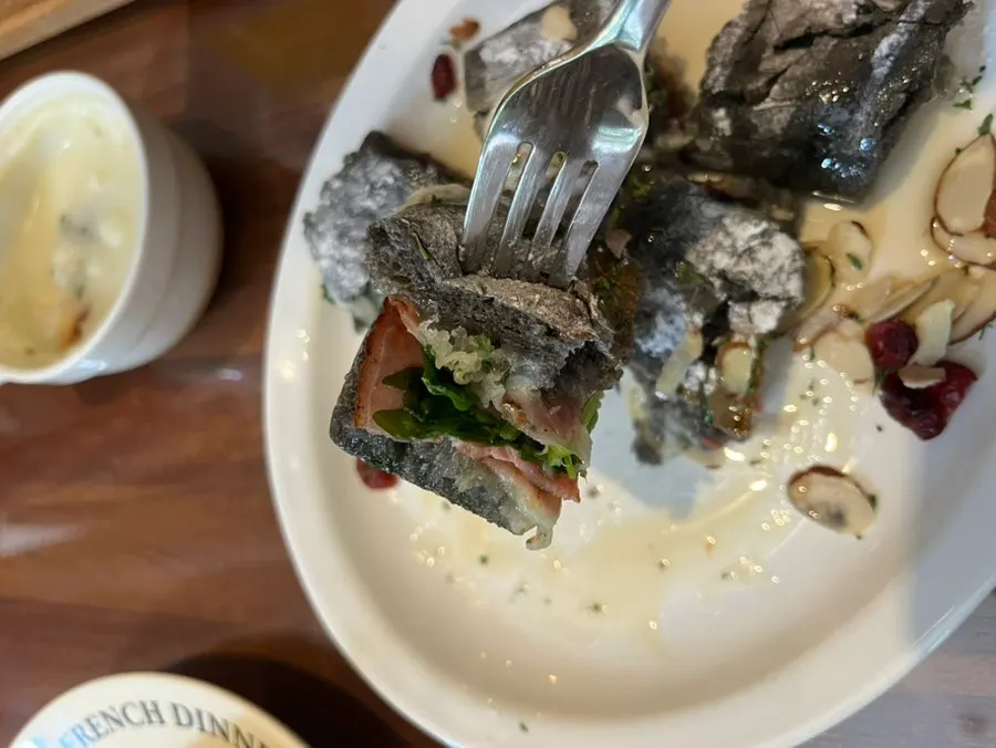Panini plate on the table with a set drink