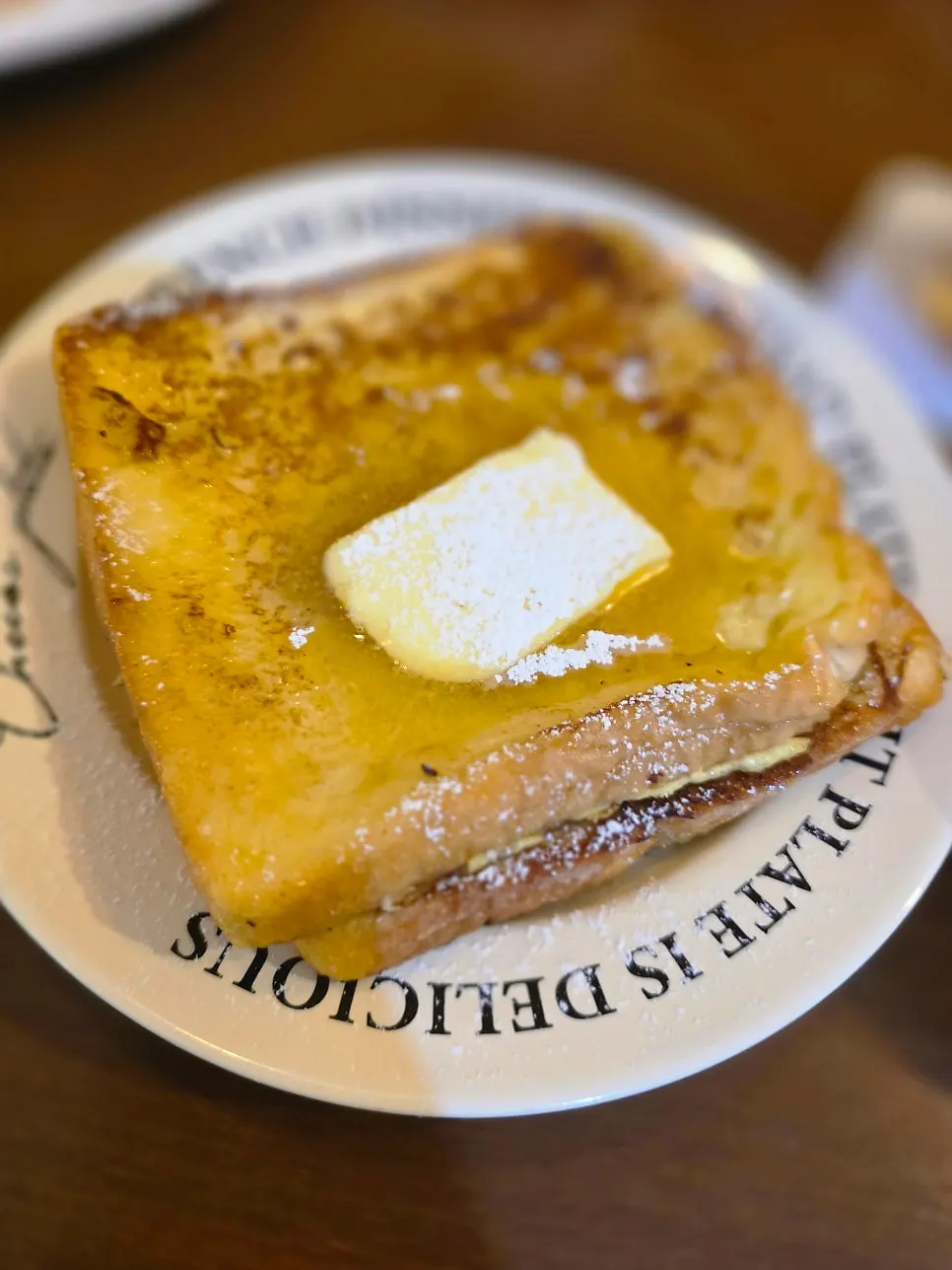 Maple butter French toast ordered as a single item