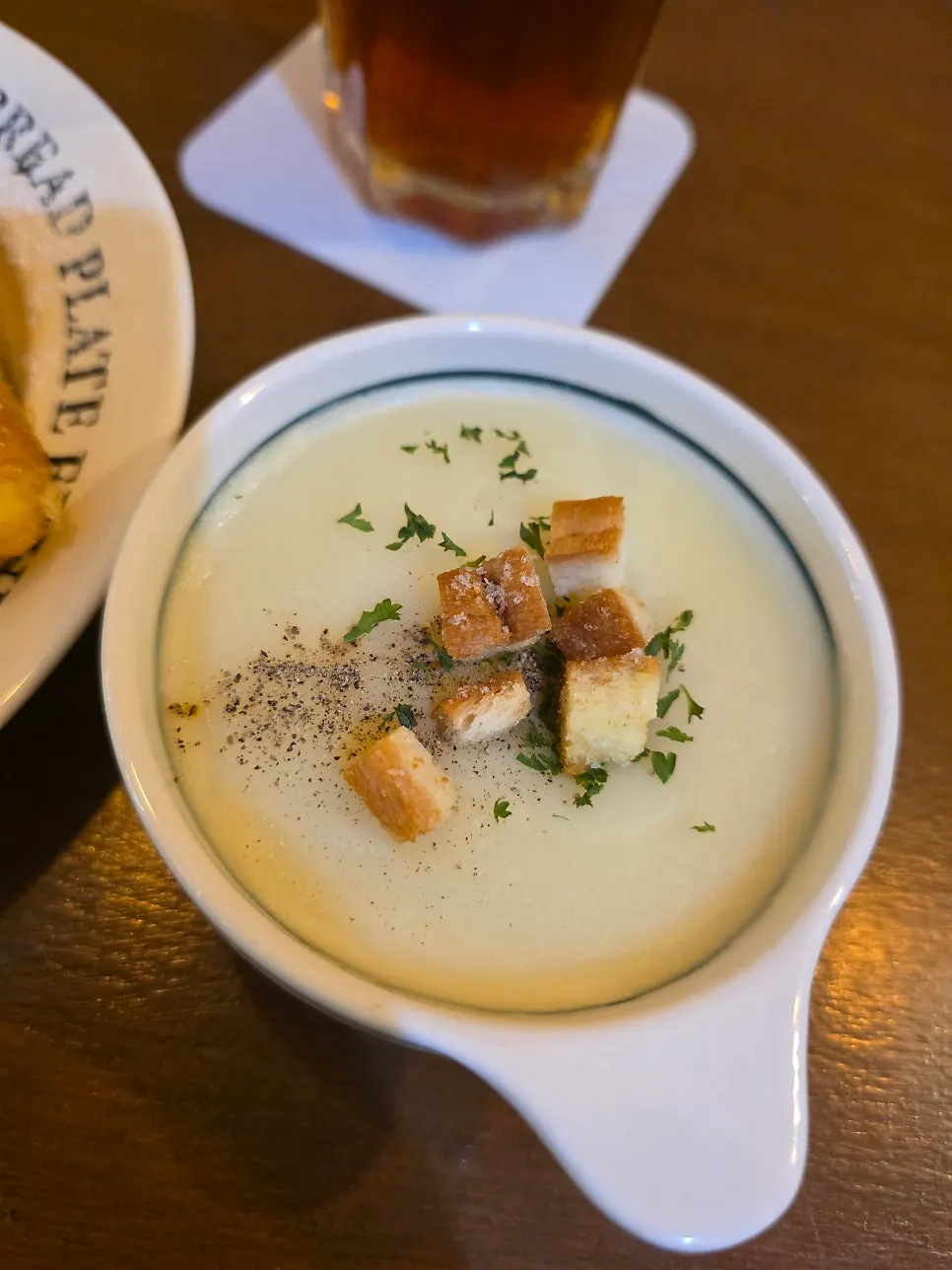 Homemade potato cream soup received with a Naver coupon