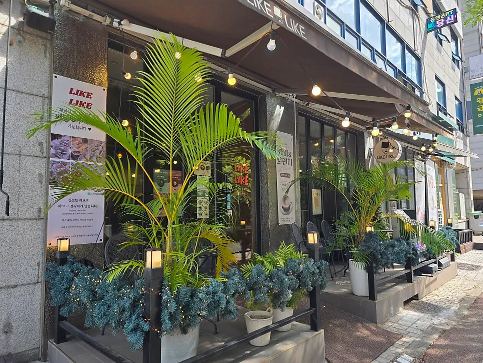Overview of the brunch table at Like Like Juyeop Branch