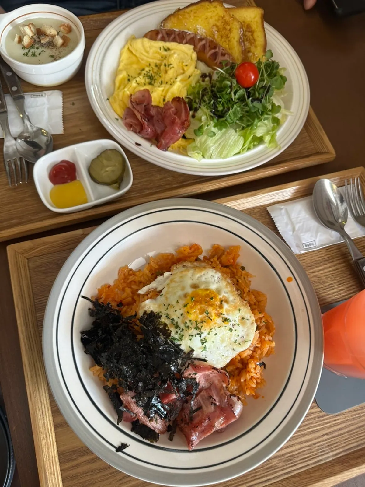 French toast plate set at Like Like Ilsan Juyeop Branch