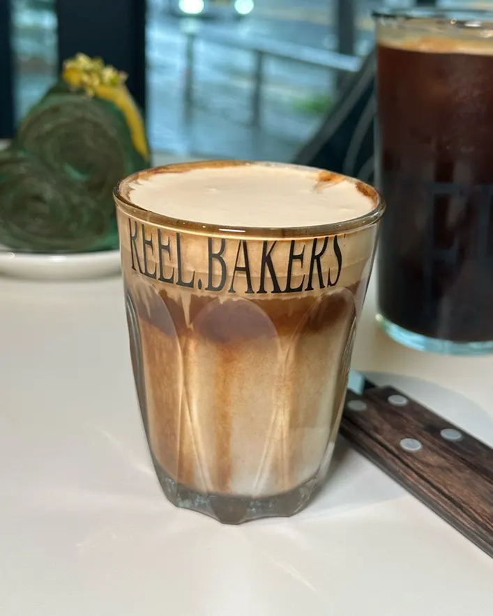 Dessert and coffee setup for two