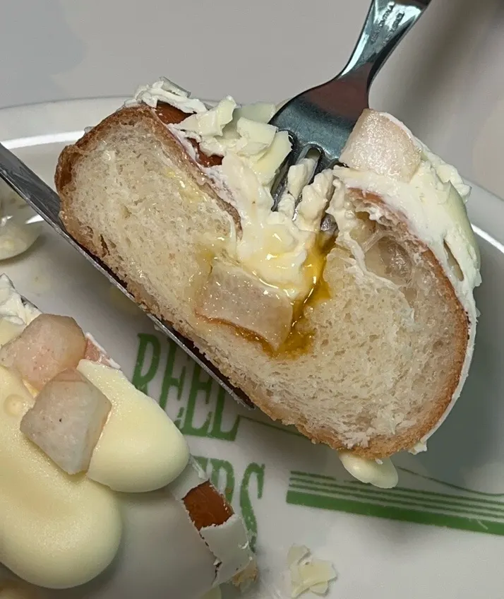 A peach wakku salt bread