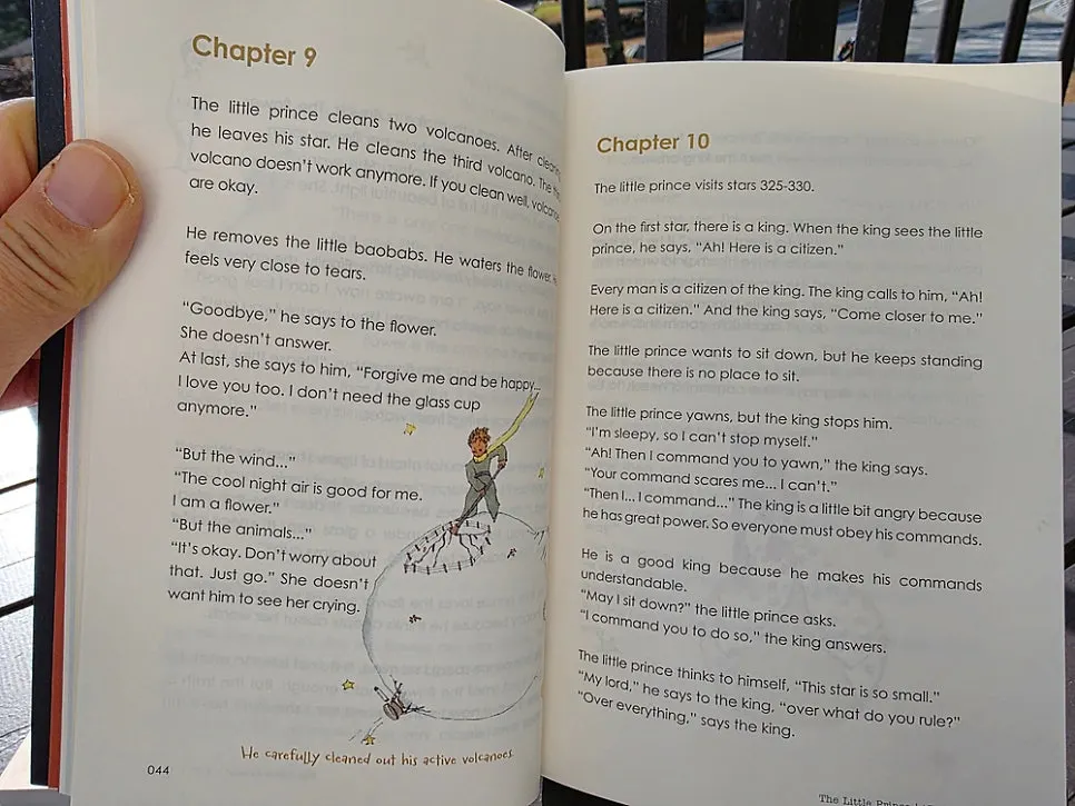 The Little Prince chapter structure by level