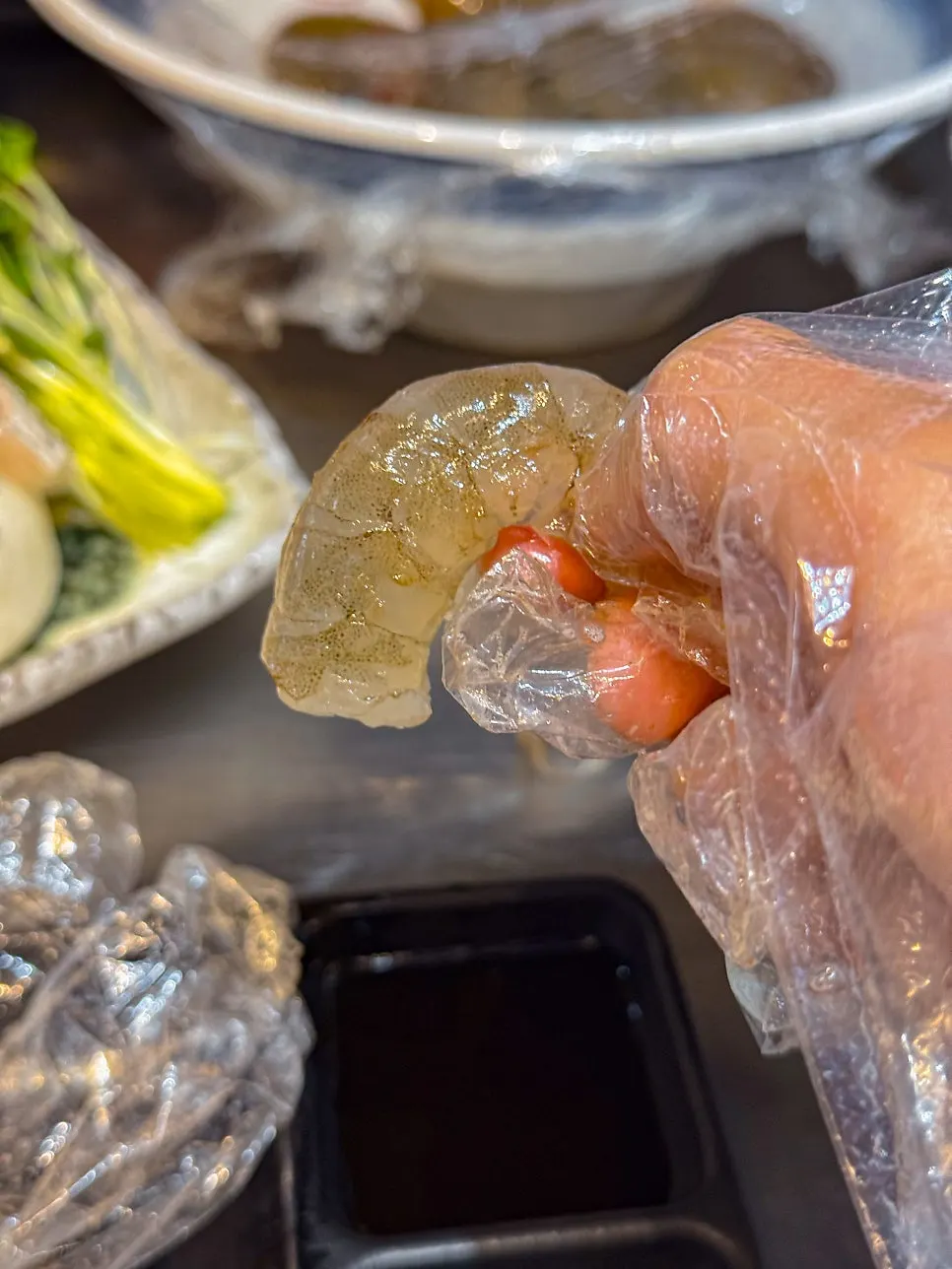 Large fall raw shrimp