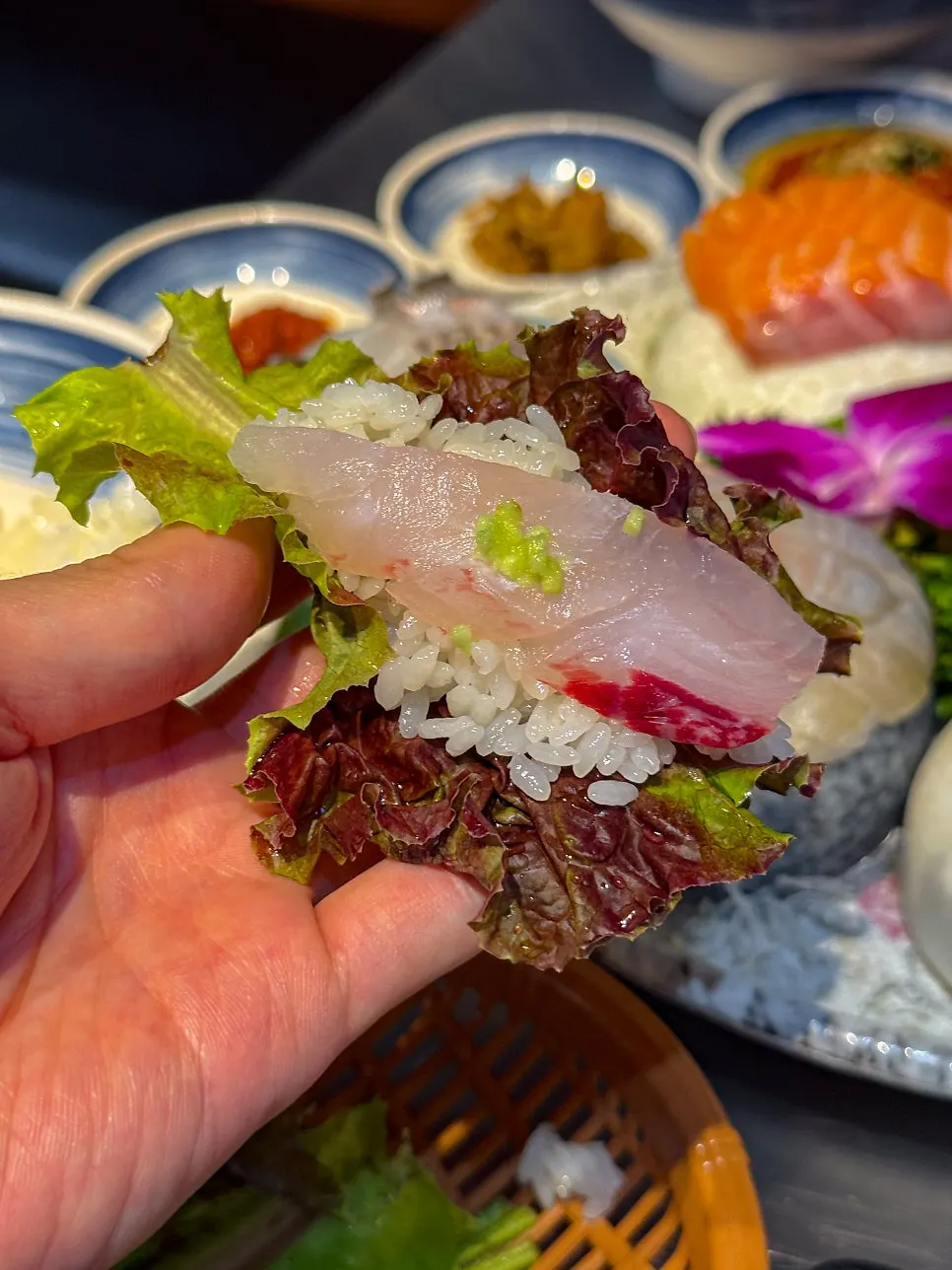 Sushi made with self-prepared sushi rice