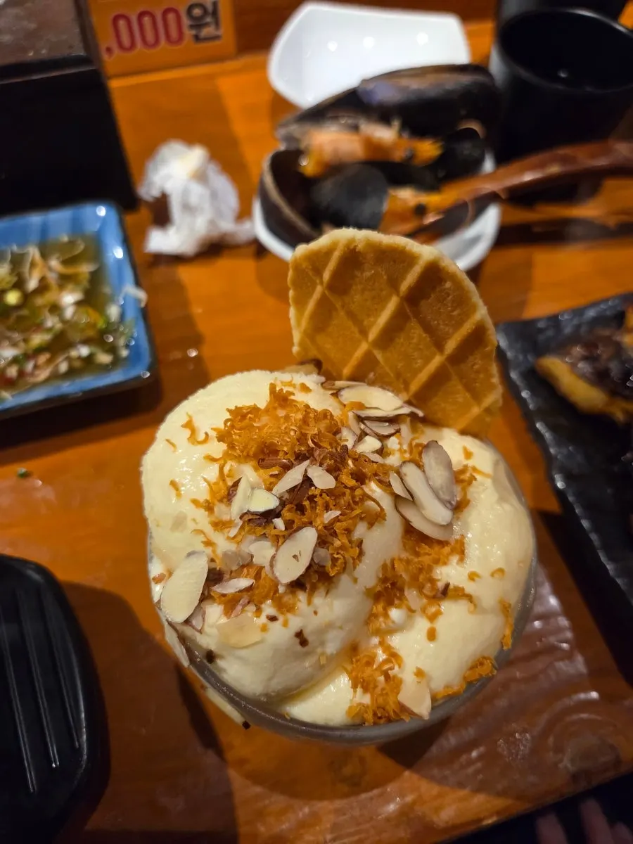 A generous bowl of cheese ice cream