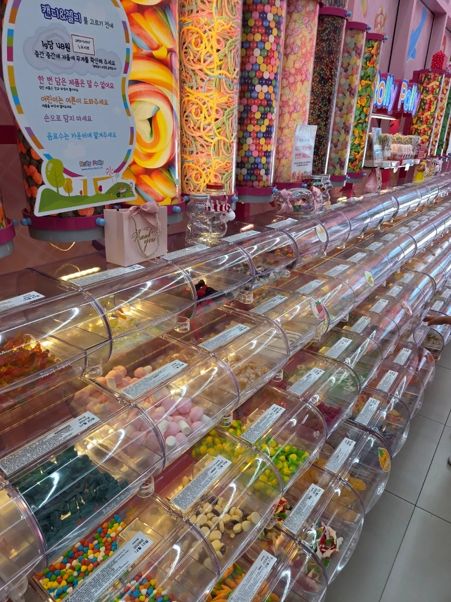 Pick-your-own jelly display and bags