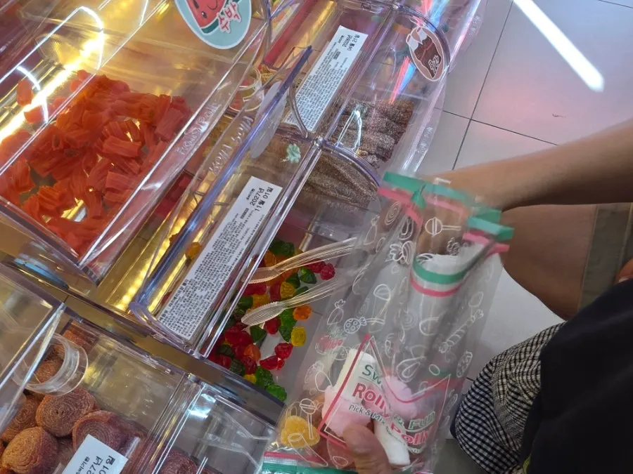 Child picking out jelly