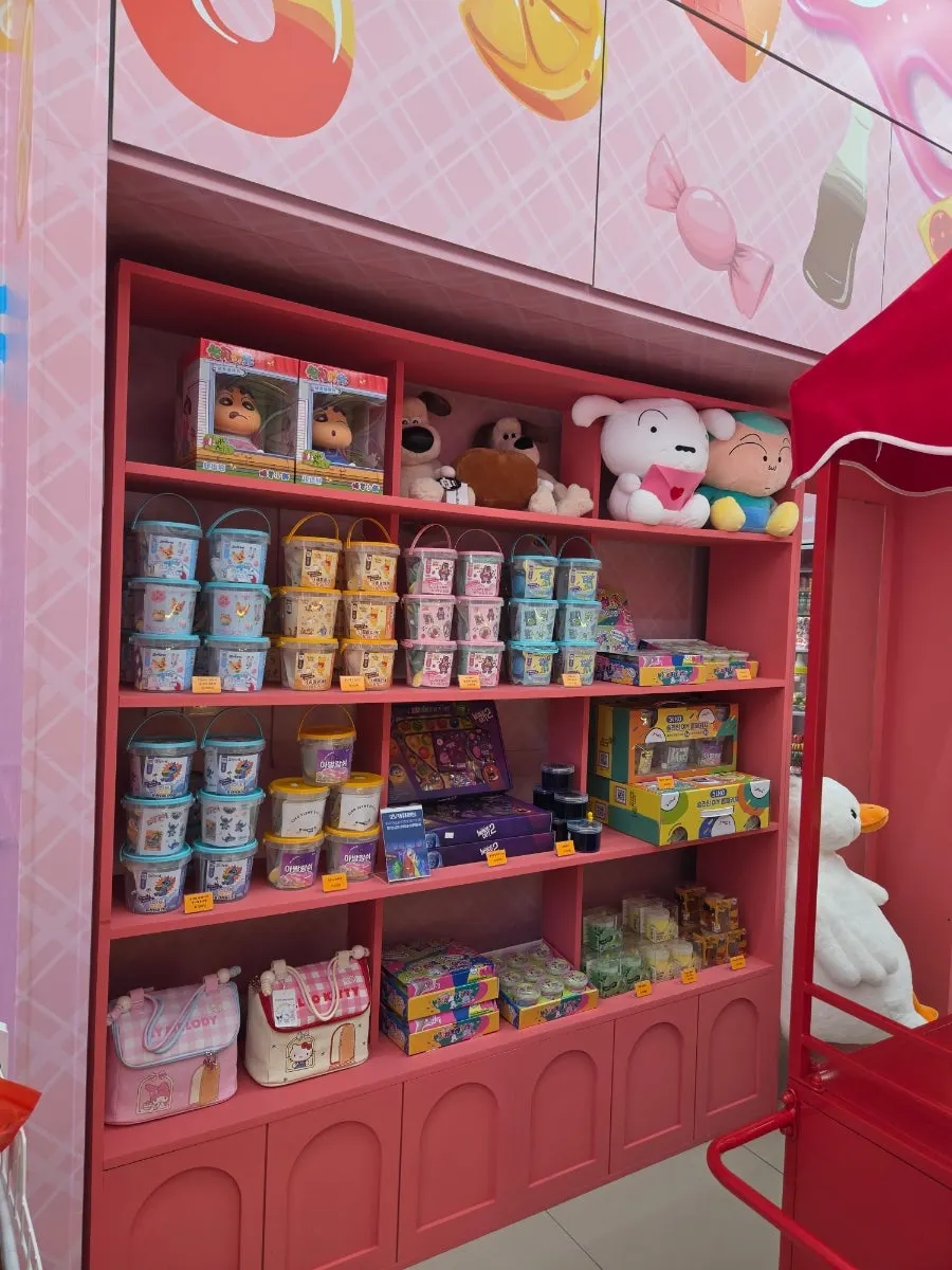 Slime display corner in the store