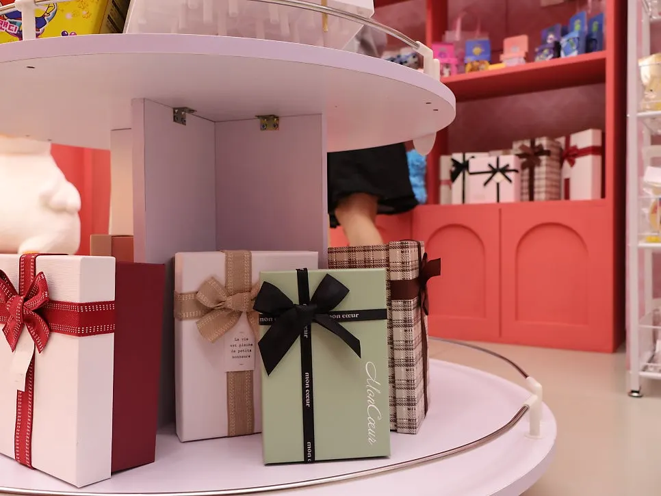 Display shelf with a variety of candy