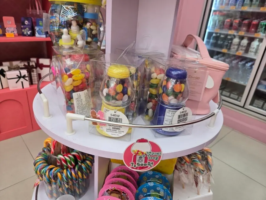 Corner displaying slime products