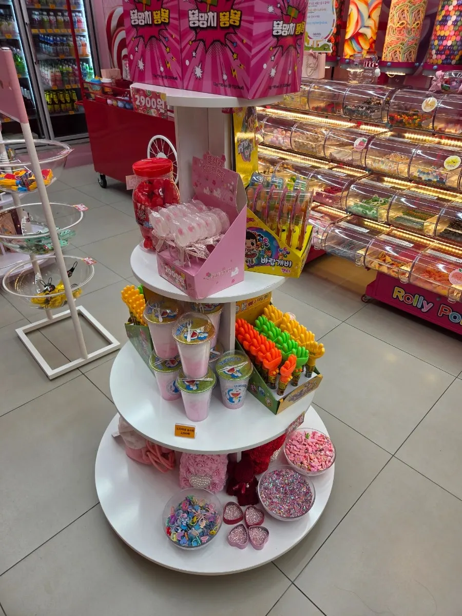 Display of waffle balls and other sensory-play items