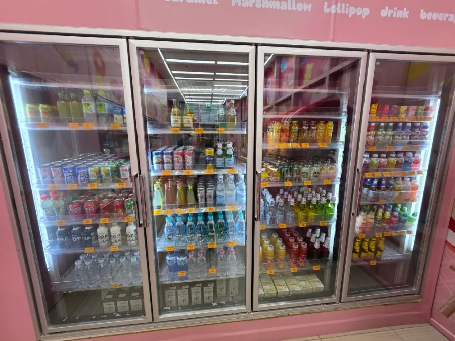 Candy and various snacks on display