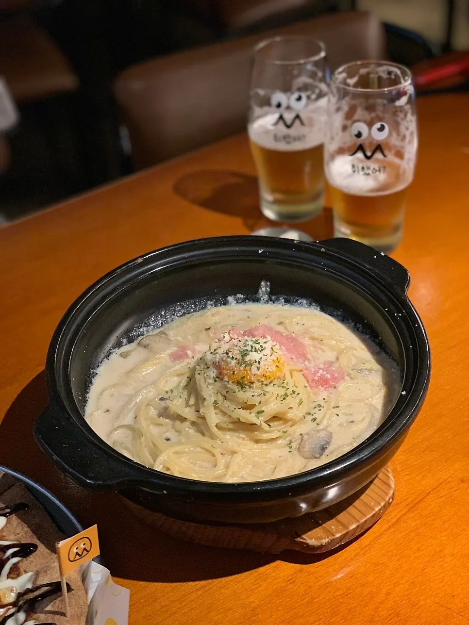 명량한 크림파스타 한 접시