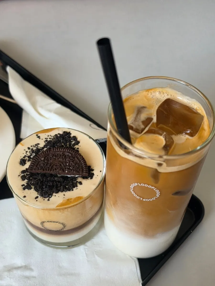 A cup of LOOOP Bakery's café latte