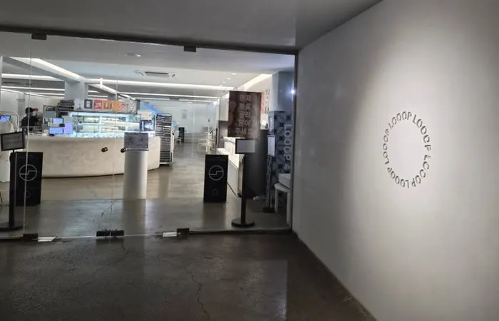 White-toned interior of LOOOP's 1st floor