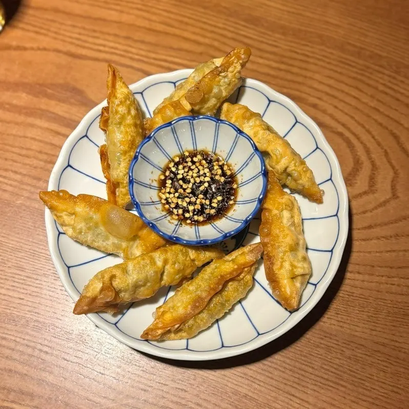 Plato de mandu frito de Lounge Mokhwa Dongnae