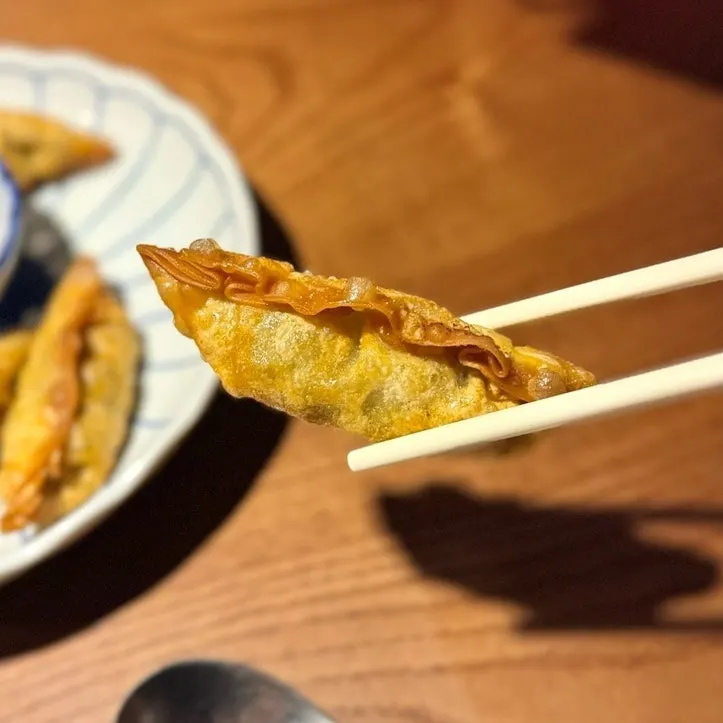 Mandu crujiente mojado en salsa de soja