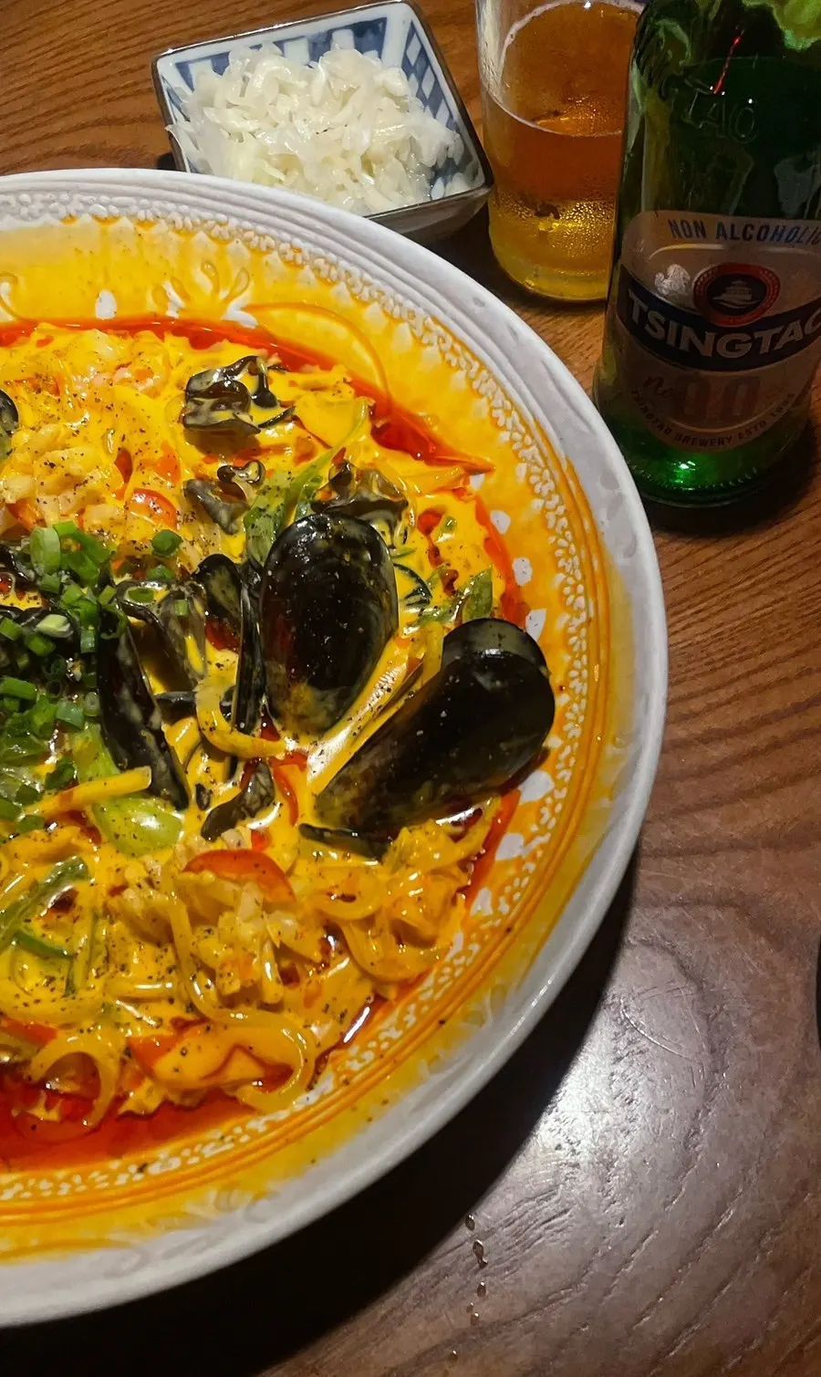 Sợi mì thấm sốt của mala cream noodles