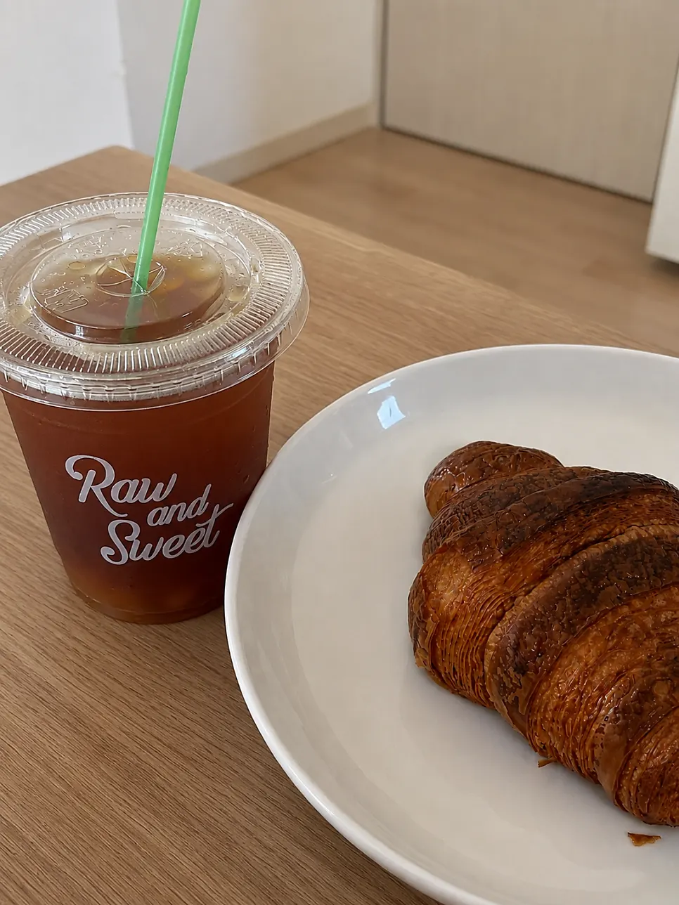 Today's hand-drip coffee and bakery items packed to go