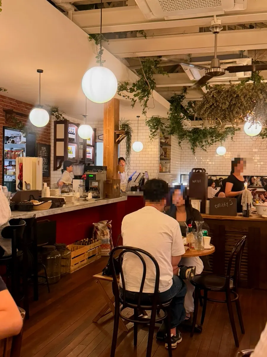 Tables full of customers