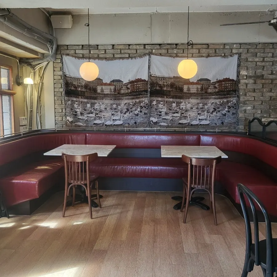Window bar table seating at Low Five Sinpung