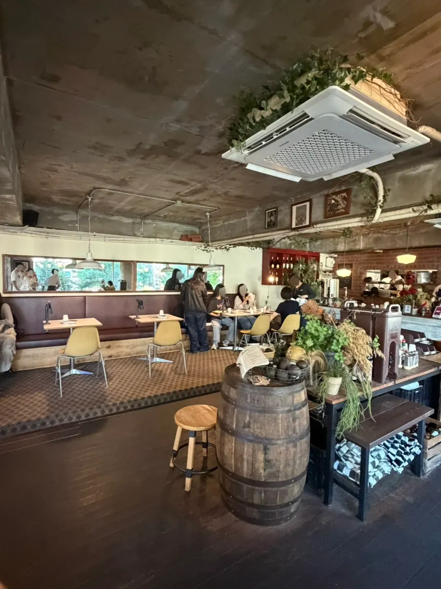 Interior of Low Five with a European restaurant feel