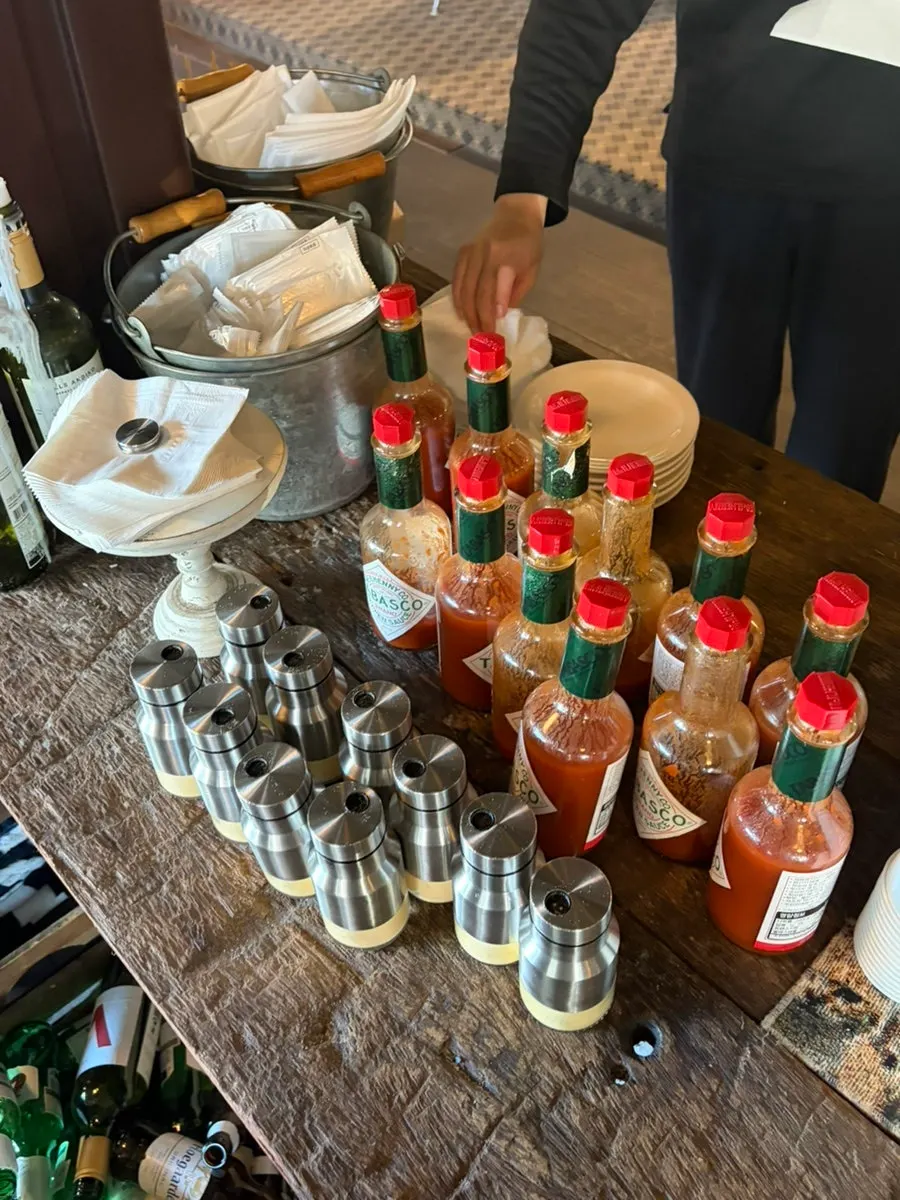 Cutlery at the self-serve bar at Low Five