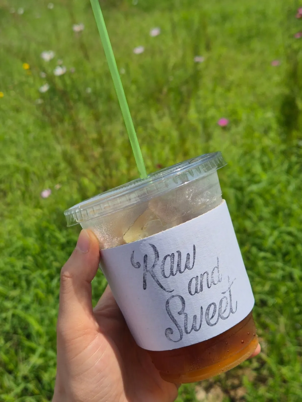 Iced drip coffee with salt bread and banana chocolate chip cookie