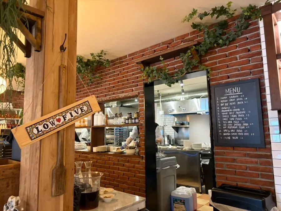 Open kitchen at Low Five Anguk