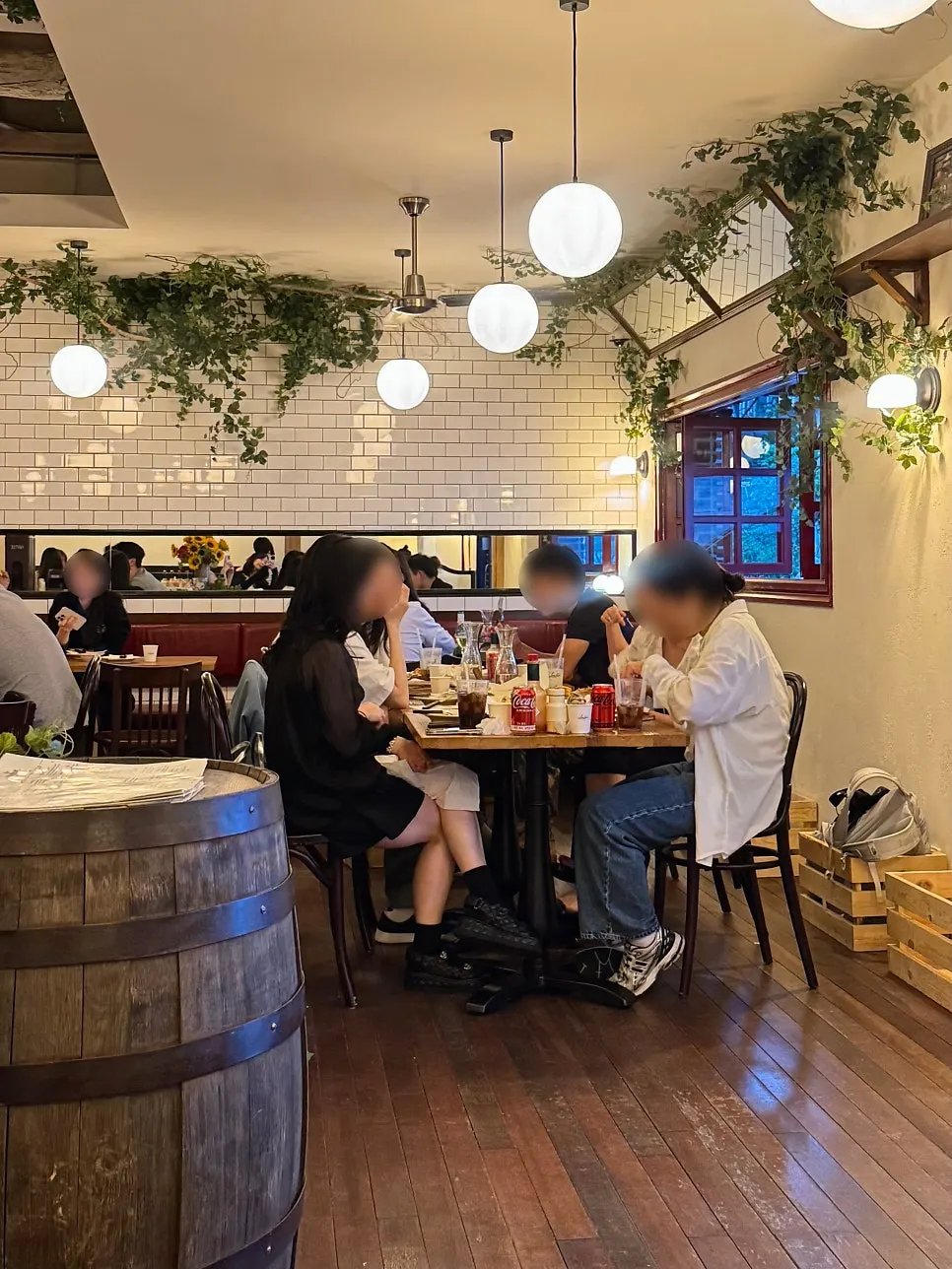 Interior decor and seating at Low Five Anguk