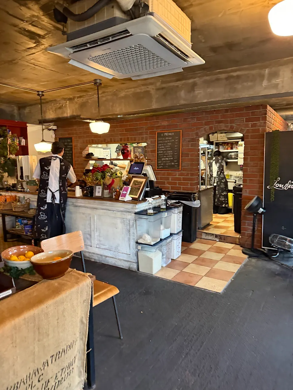 Cozy interior tables at Low Five