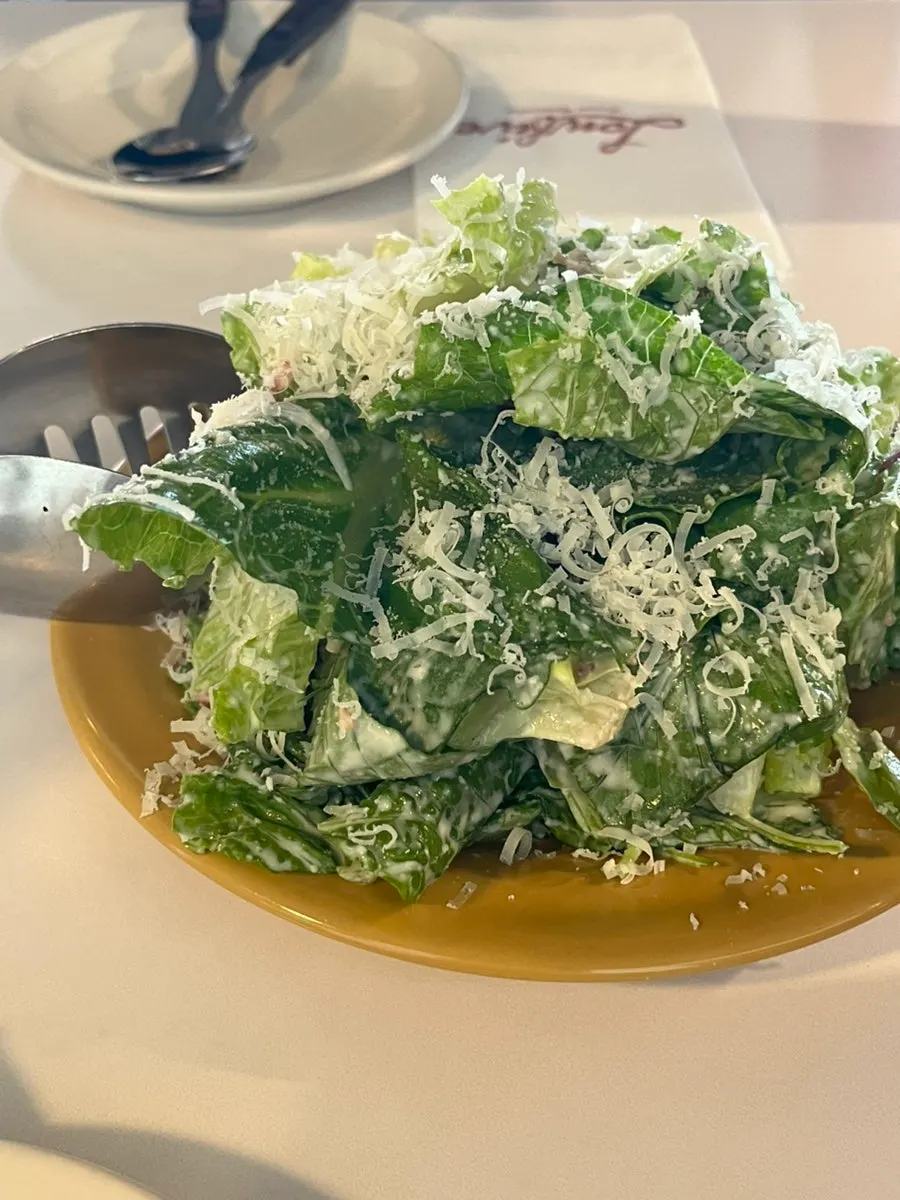 The classic Caesar salad, served first