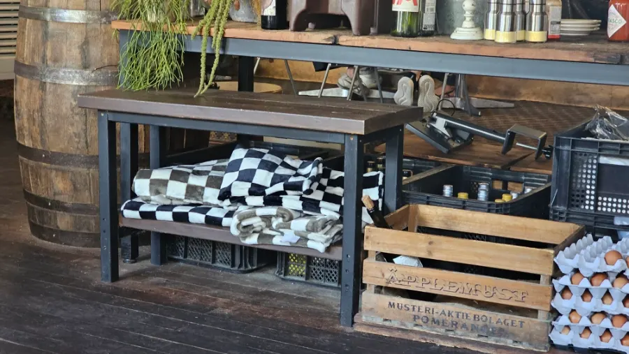 Blankets available in the restaurant