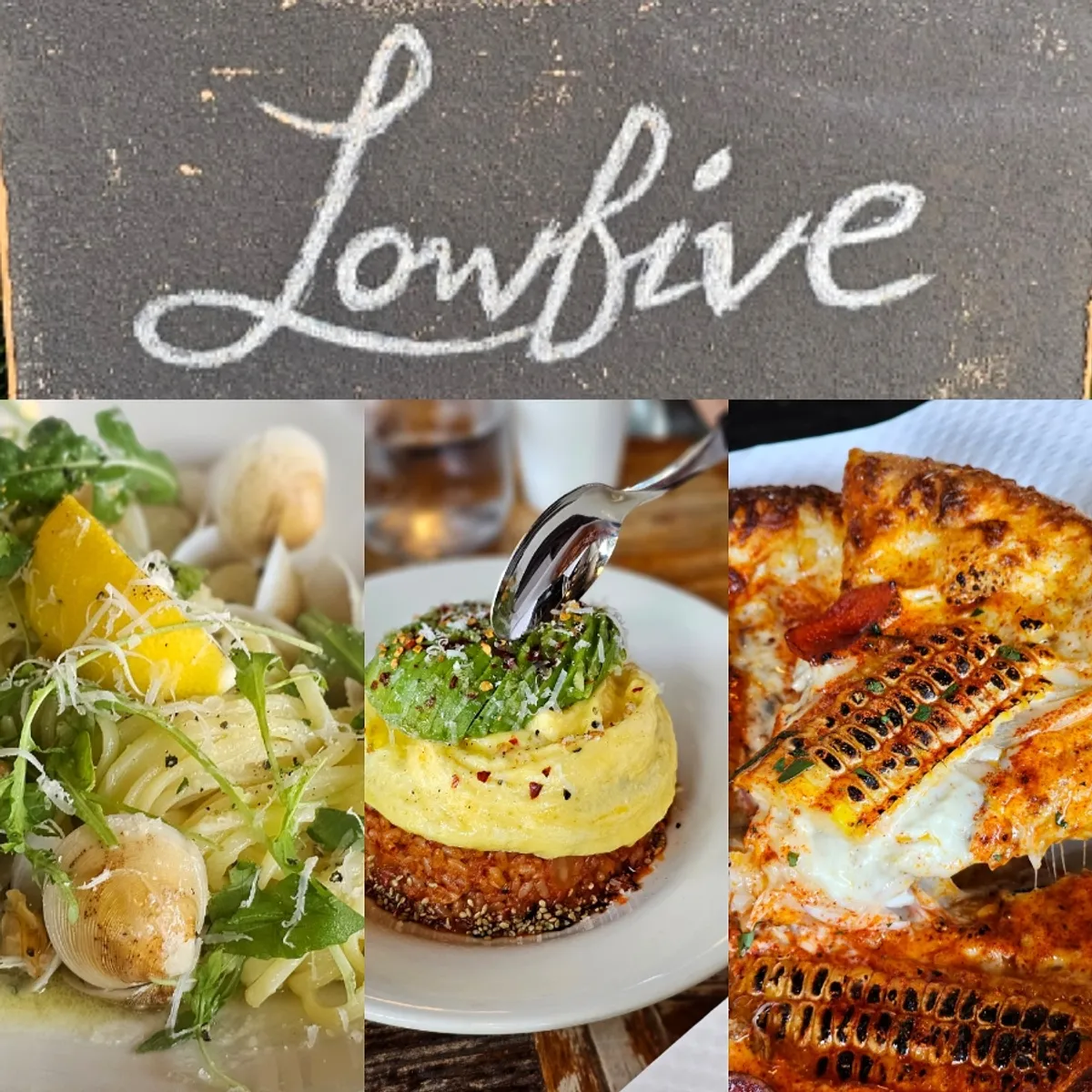 Low Five披薩與配菜一桌