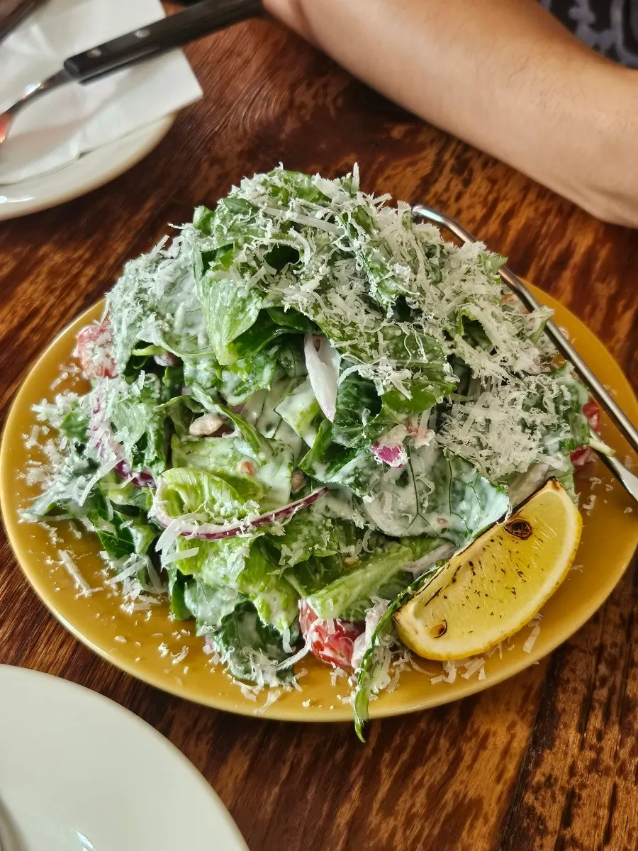 Plate of classic Caesar salad
