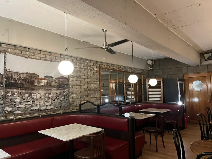 Upscale seating area inside the restaurant