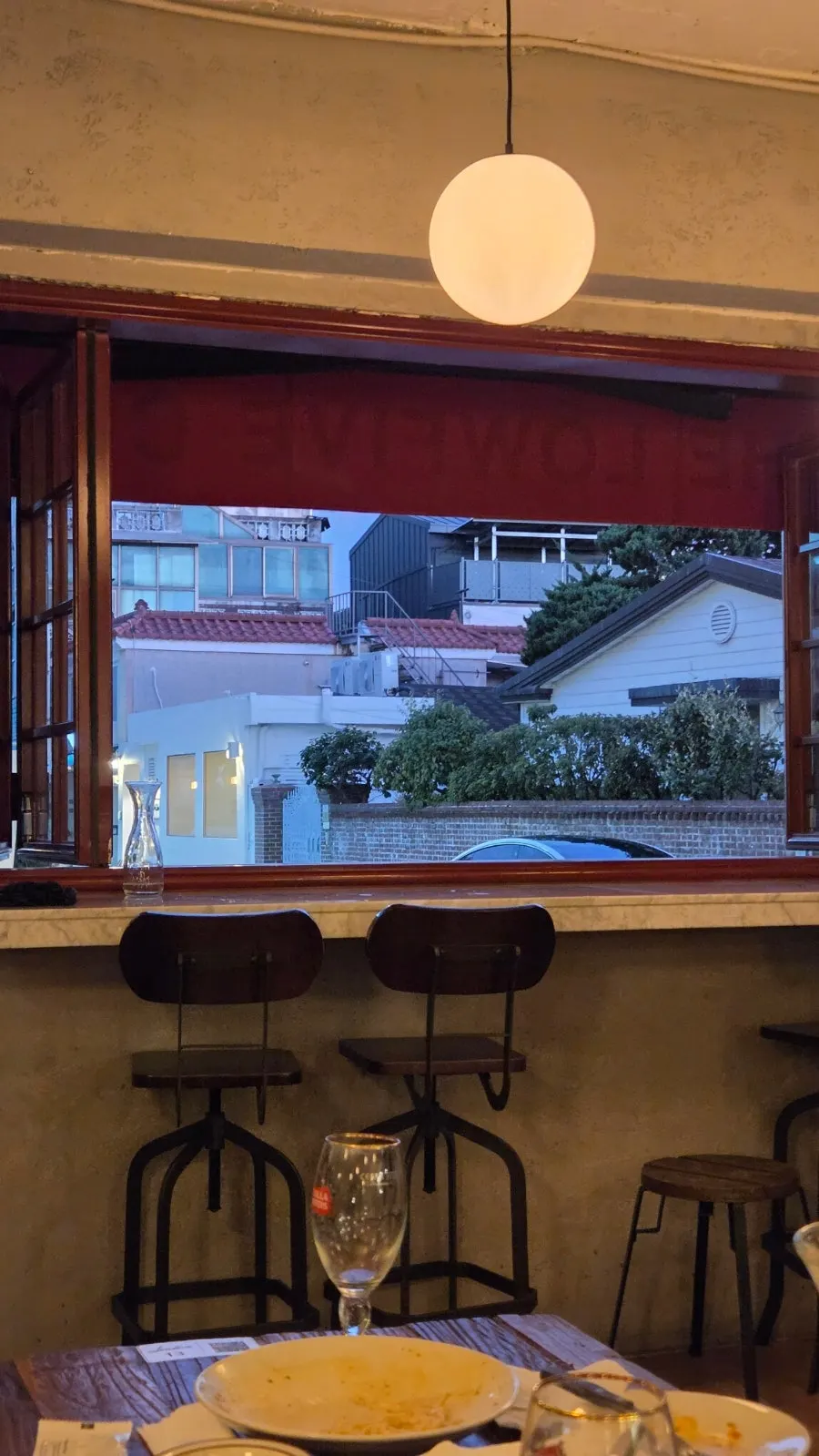 Interior seating with a casual restaurant atmosphere